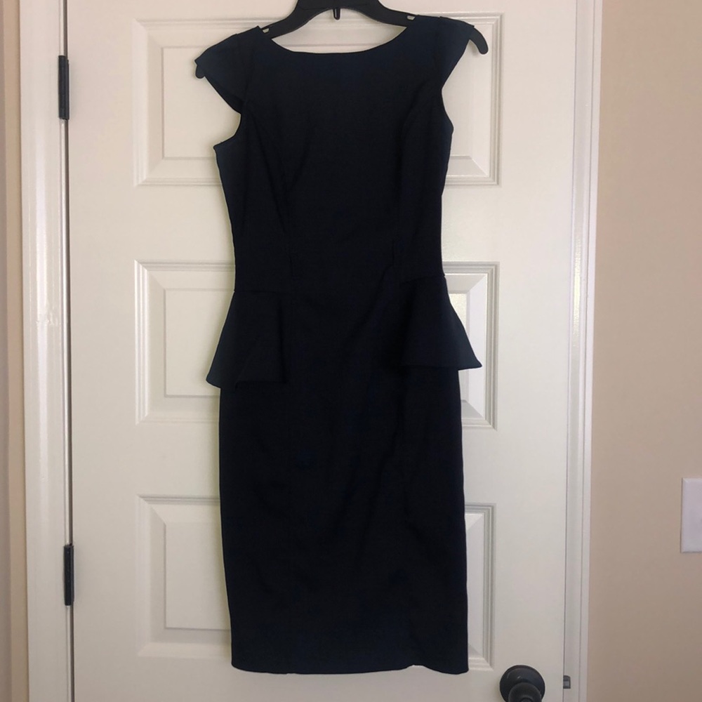 Good Condition Navy Blue Peplum Dress